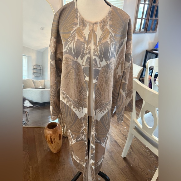 Zara Sweaters - Zara Gold Slight Sparkle Oversized Duster Cardigan